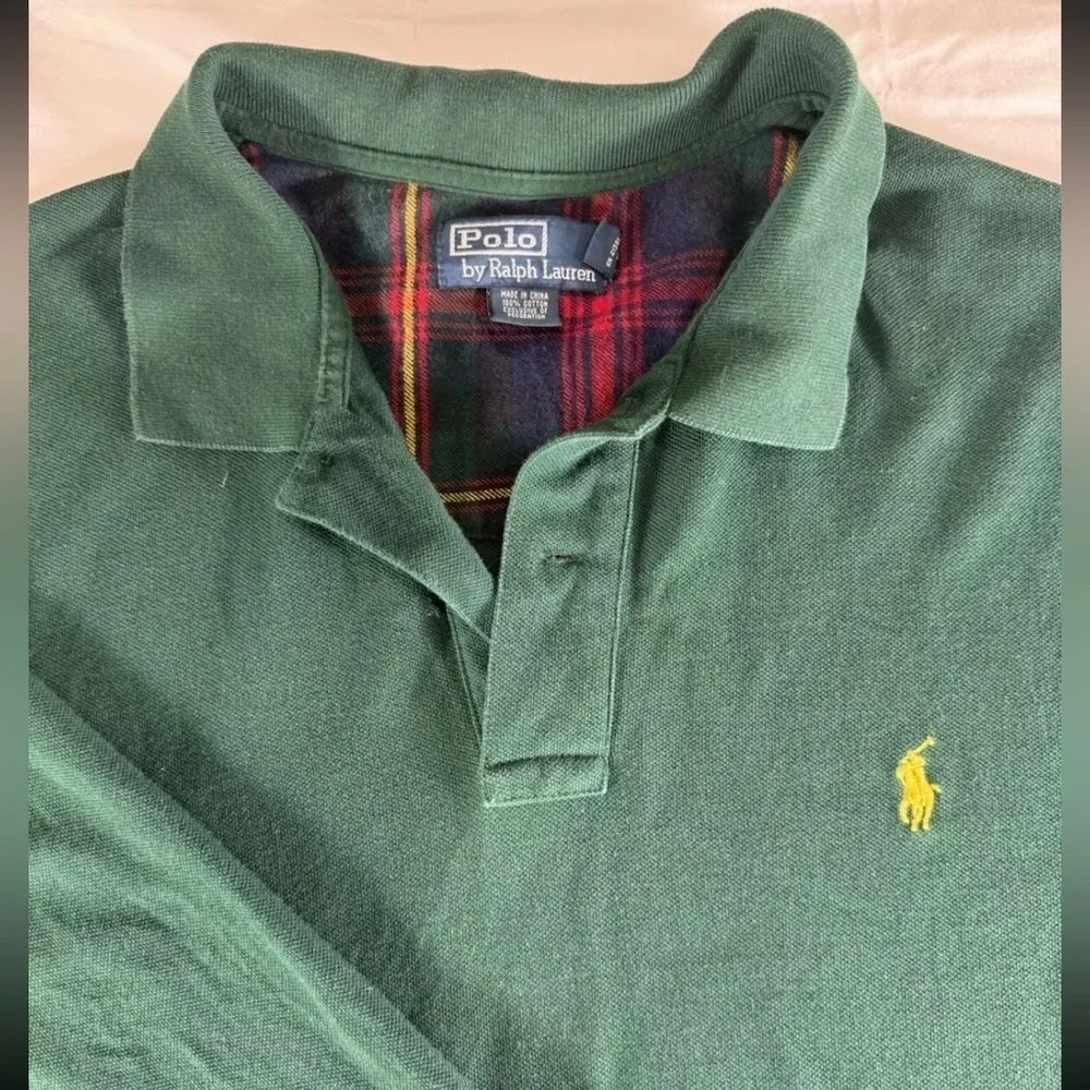 Polo Ralph Lauren single stitch long sleeve Polo Shirt Size XXL Cotton